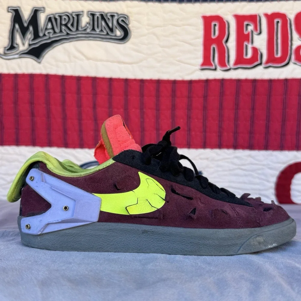Size 6.5 - Nike Acronym X Blazer Low‎ Night Maroon Mens Sneakers Skateboarding